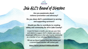 graphic advertising board member opportunities at nonprofit organization Advocates of Lake County located in Leadville, Colorado